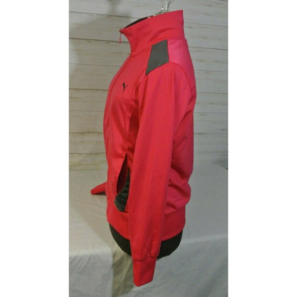 EXC! PUMA Sz. LARGE Women Softshell Fleece Track WARM UP Jacket Coat Running - Picture 4 of 12